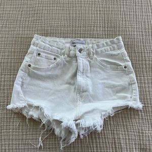 Zara white shorts